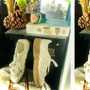 CLOT x ADIDAS | 6.5 | Suede Ivory Panel Metallic Low Top Platform Samba Gazelle